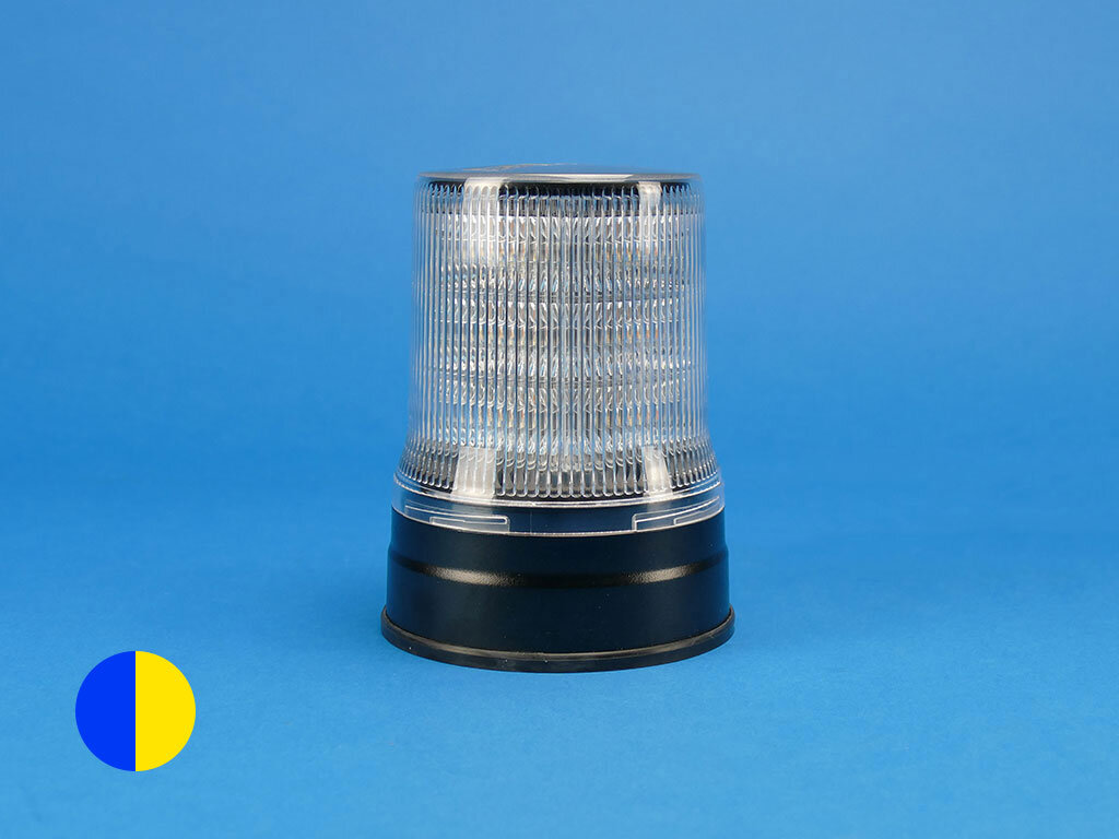 LED-Kennleuchte Movia SL, blau/gelb, Festmontage, 564,30