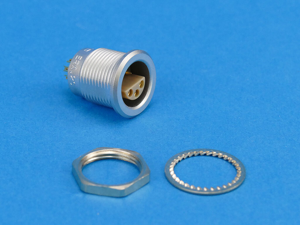 DRRI 1B 6-poliger Rundstecker (Push-Pull) - Selbstverriegelnd, Metallstecker, Kompatibel Mit Lemo