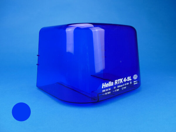Lichthaube RTK 4, blau, mit Aufschrift