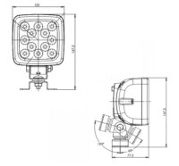 LED-Arbeitsscheinwerfer, 2400 Lumen, Anbaumontage